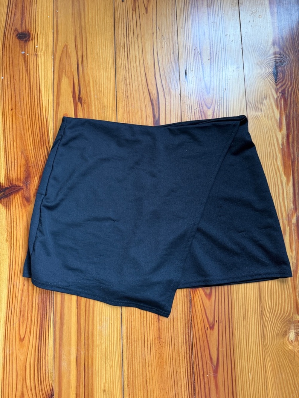 Missguided Black Asymmetric Wrap Skort